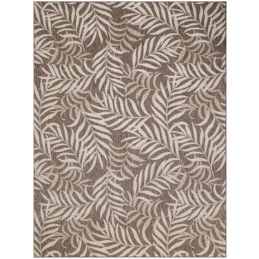 Garden Oasis Tropical 10' x 14' Rug In Mocha