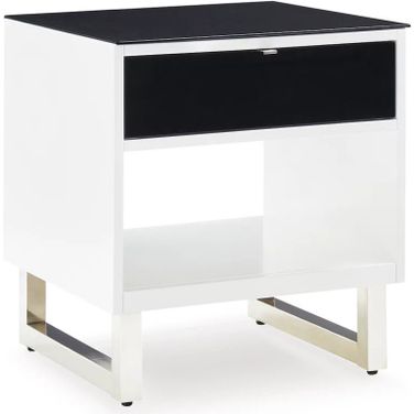 Gardoni End Table In White And Black