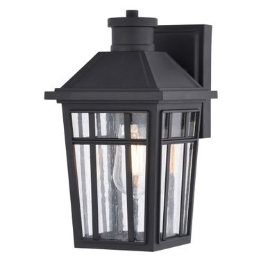 Garfield Park 12.25 Inch Outdoor Wall Light In Textured Black