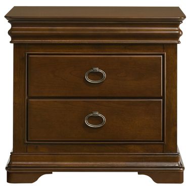 Garland 3-Drawer Nightstand Bedside Table In Brown Cherry