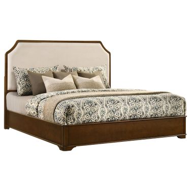 Garland 58-Inch Eastern King Panel Bed In Cream and Brown Cherry