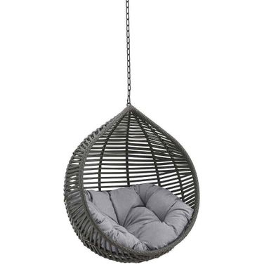 Garner Teardrop Outdoor Patio Swing Chair Without Stand In Gray and Beige