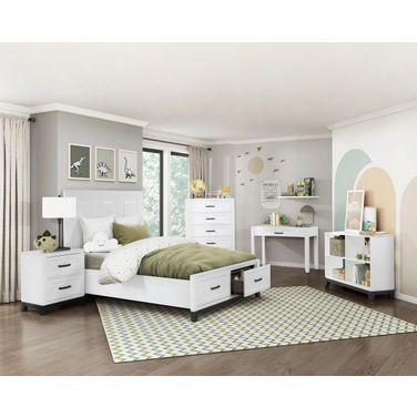 Garretson Youth Platform Bedroom Set with Footboard Storage