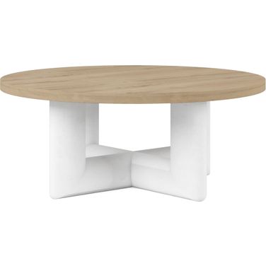 Garrison Round Cocktail Table In Brown