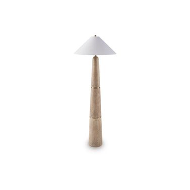 Gasparleigh Floor Lamp In Brown and Gold