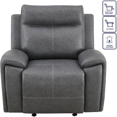 Gaston Manual Recliner In Gray