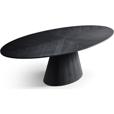 Gavin 90-Inch Dining Table In Black/Oak