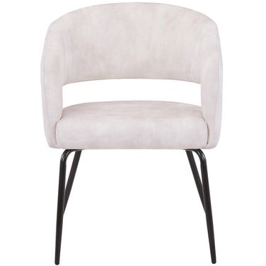 Gavin Series Modern Chair In Black Frame and Beige