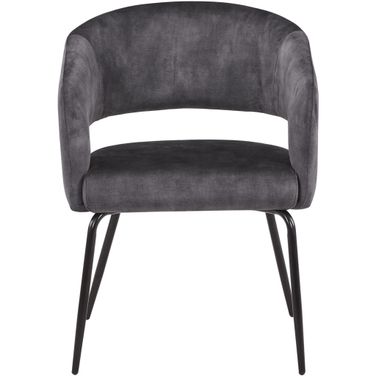 Gavin Series Modern Chair In Black Frame and Charcoal