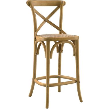 Gear Natural Counter Stool with Rattan Seat