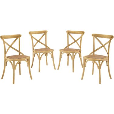 Gear Natural Dining Side Chair Set of 4