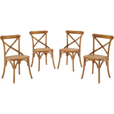 Gear Walnut Dining Side Chair Set of 4 EEI-3482-WAL