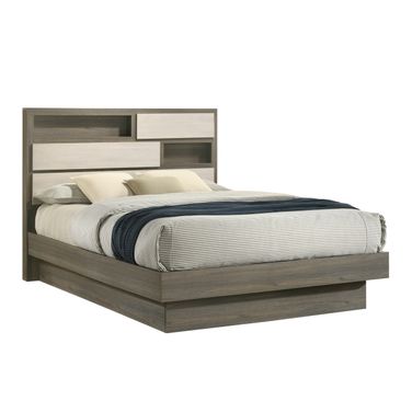 Gem King Panel Bed In Gray