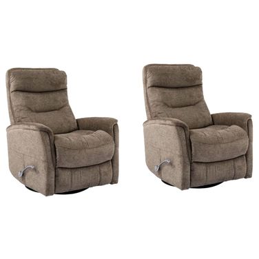 Gemini Swivel Glider Recliner Set of 2 In Heather