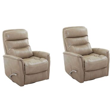 Gemini Swivel Glider Recliner Set of 2 In Linen