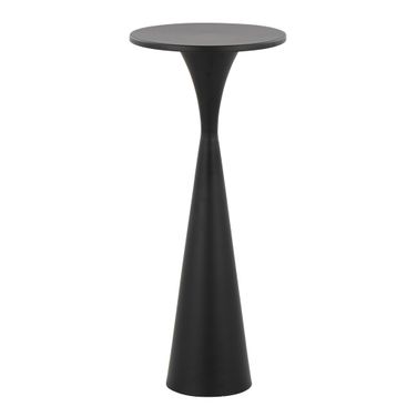 Gemma 22 Inch Metal Side Table In Matte Black