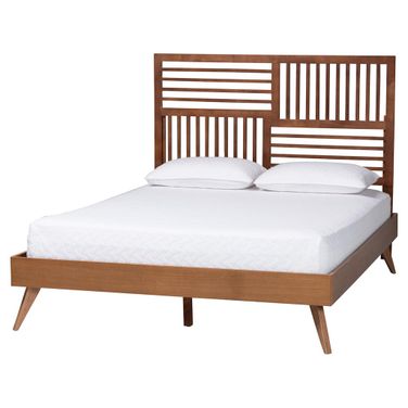 Gemma Queen Platform Bed In Ash Walnut