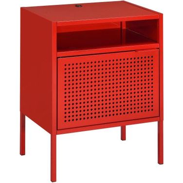 Gemma Red Nightstand With USB Port