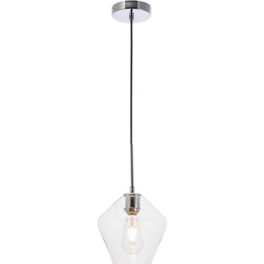 Gene 1 Light Chrome And Clear Glass Pendant LD2256C