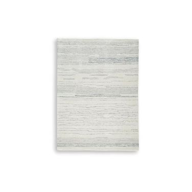 Genemost 5' x 7' Area Rug In Ivory and Blue
