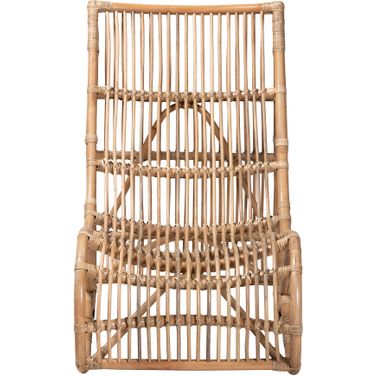 Genera Rattan Lounge Chair In Natural Brown