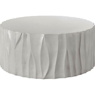 Geneva Cast Concrete Cocktail Table In White