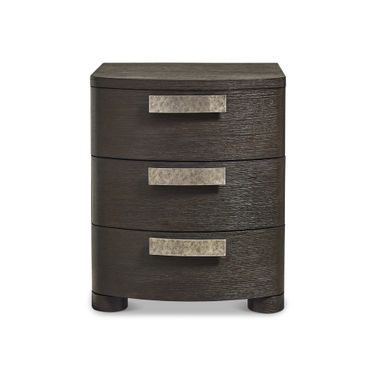 Geneve 3 Drawer 25" Nightstand In Brown