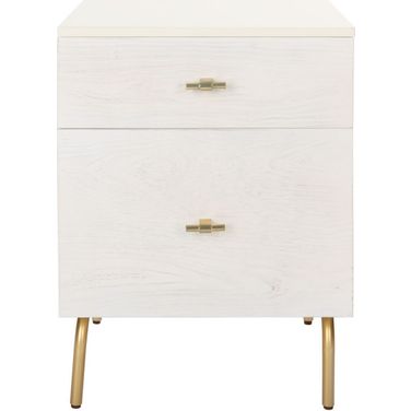 Genevieve 2 Drawer Nightstand in Cream