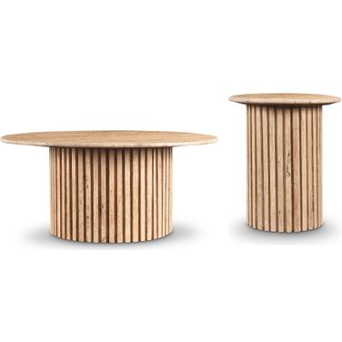 Genoa Occasional Table Set In Beige