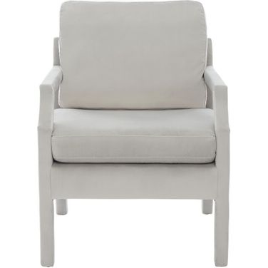 Genoa Upholstered Arm Chair in Light Grey