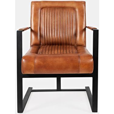 Maguire Sled Chair In Saddle