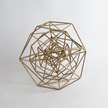 Geo Large Sculpture In Gold