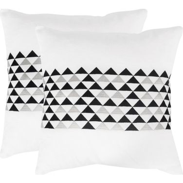 Geo Mountain 20 Inch Pillows Set of 2 In Slate