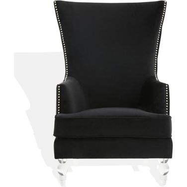 Geode Modern Wingback Chair In Black