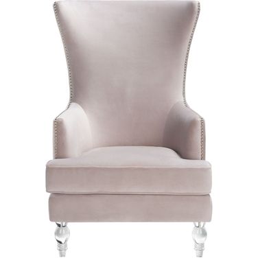 Geode Modern Wingback Chair In Pale
