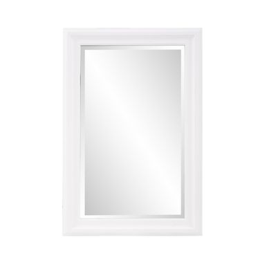 George Matte Mirror In White