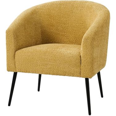 George Modern Boucle Armchair In Yellow