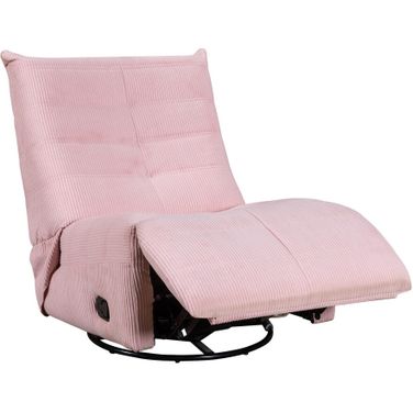 Georgena 31 Inch Corduroy Swivel Glider Recliner In Pink