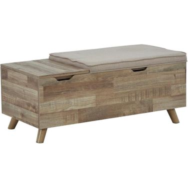 Gerdanet Beige And Brown Storage Bench