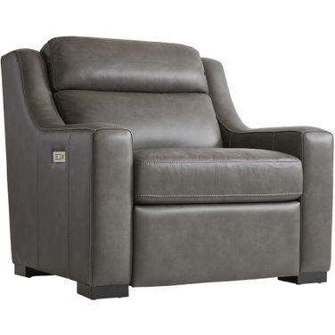 Germain Leather Power Motion Chair In Gray