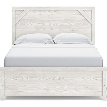 Gerridan White And Gray Queen Panel Bed