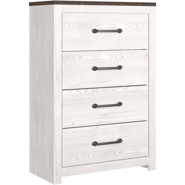 Gerridan White/Gray Four Drawer Chest