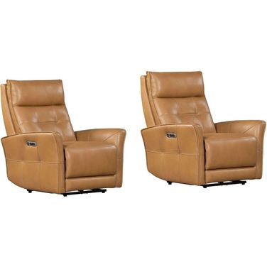 Gershwin Zero Gravity Power Recliner Set of 2 In Lucca Butterscotch