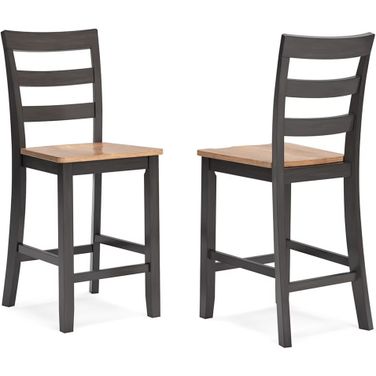 Gesthaven Counter Height Barstool Set of 2 In Natural and Brown