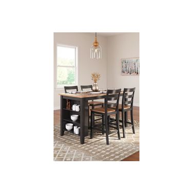 Gesthaven Counter Height Dining Room Set In Natural and Brown