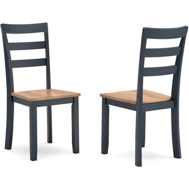 Gesthaven Dining Chair Set of 2 In Natural and Blue