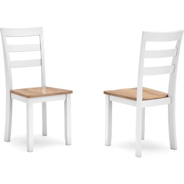 Gesthaven Dining Chair Set of 2 In Natural and White