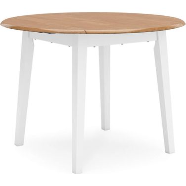 Gesthaven Dining Drop Leaf Table In Natural and White