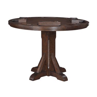 Gettysburg Complete Adjustable Game Table Top with Flip Over Chip Holders In Dark Distressed