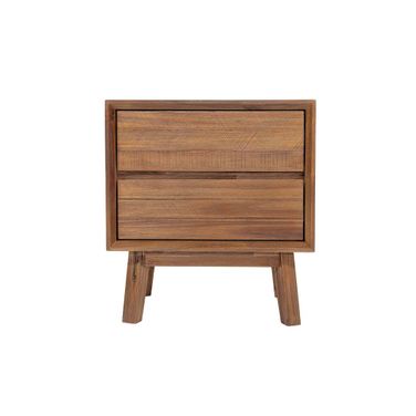 Gia 2 Drawer Nightstand In Warm Pecan